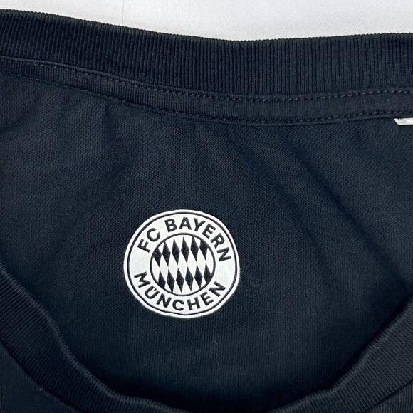 FC Bayern Munchen T Shirt Black Soccer Football Futbol FCB Munich Mens M Medium - Picture 5 of 7